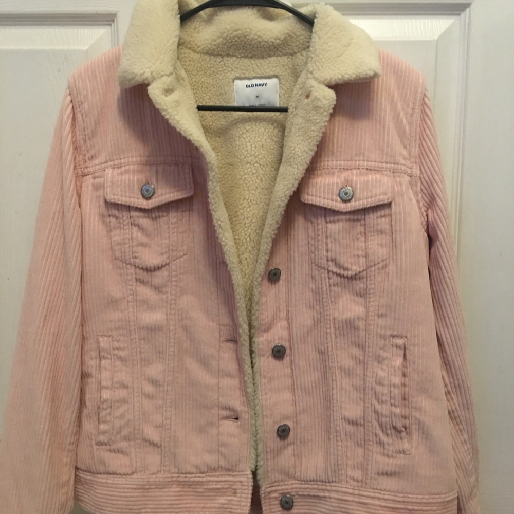 old navy pink corduroy jacket